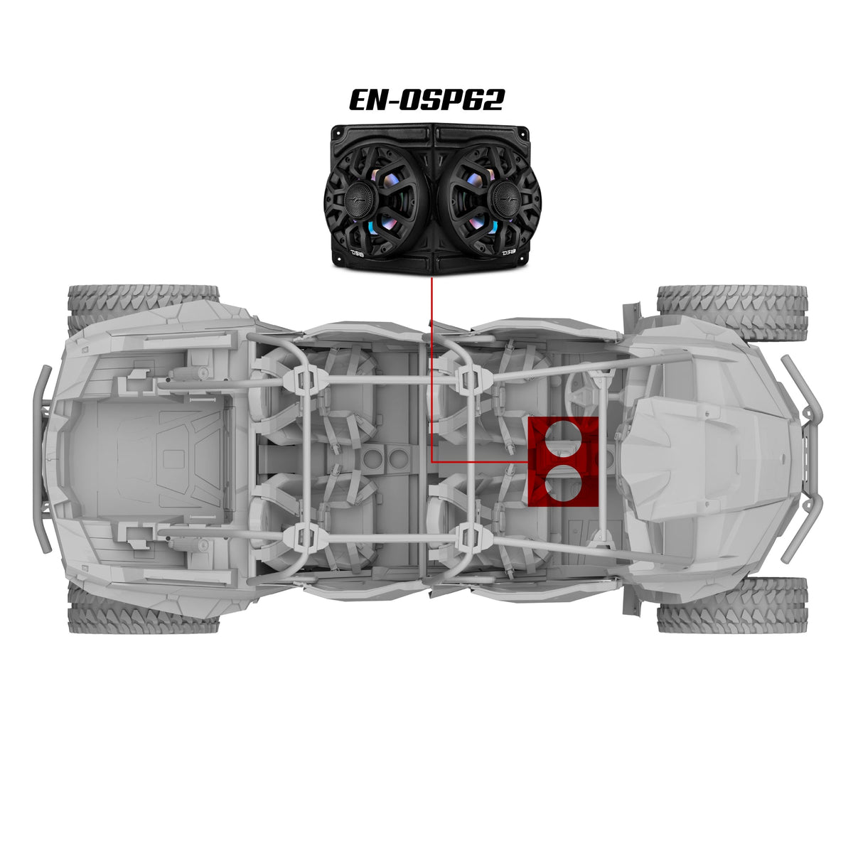 Polaris RZR Pro R / Pro XP / Turbo R Overhead Loaded Speaker Enclosure Kit | DS18