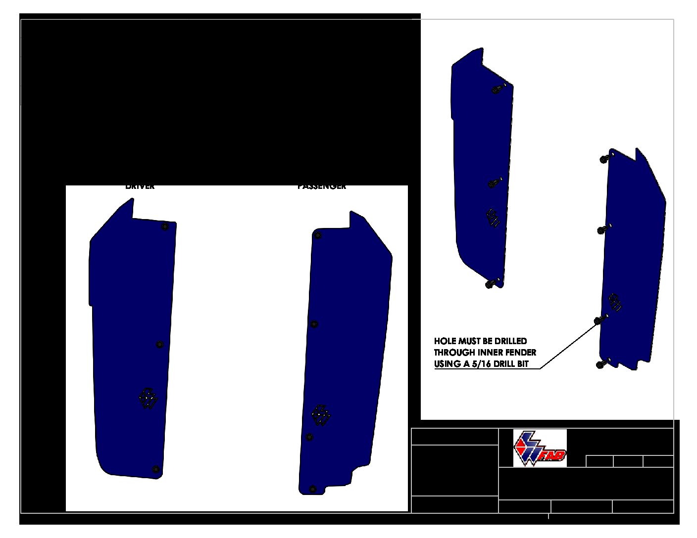 Polaris RZR Pro R Rear Inner Fender Mud Guards
