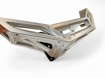 Polaris RZR Pro R / Pro S / Turbo R Machined Front Winch Bumper (Clear Anodized)