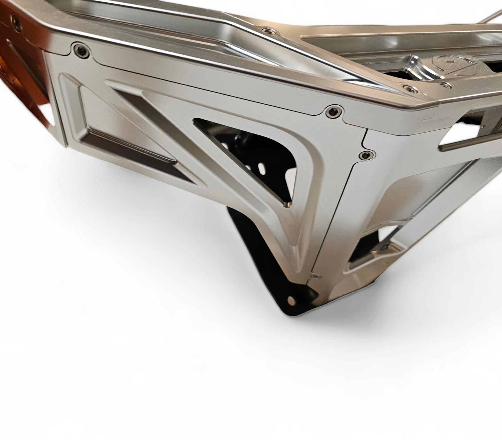 Polaris RZR Pro R / Pro S / Turbo R Machined Front Winch Bumper (Clear Anodized)