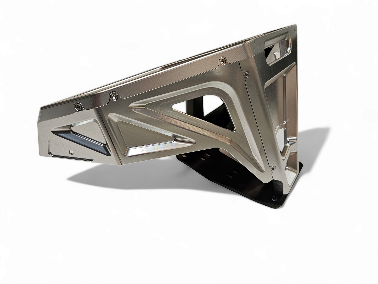 Polaris RZR Pro R / Pro S / Turbo R Machined Front Winch Bumper (Clear Anodized)