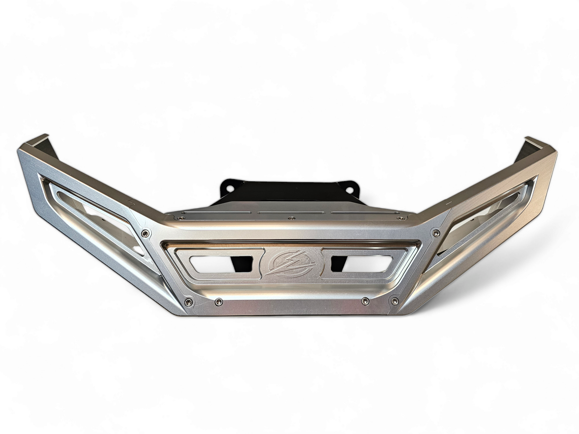 Polaris RZR Pro R / Pro S / Turbo R Machined Front Winch Bumper (Clear Anodized)