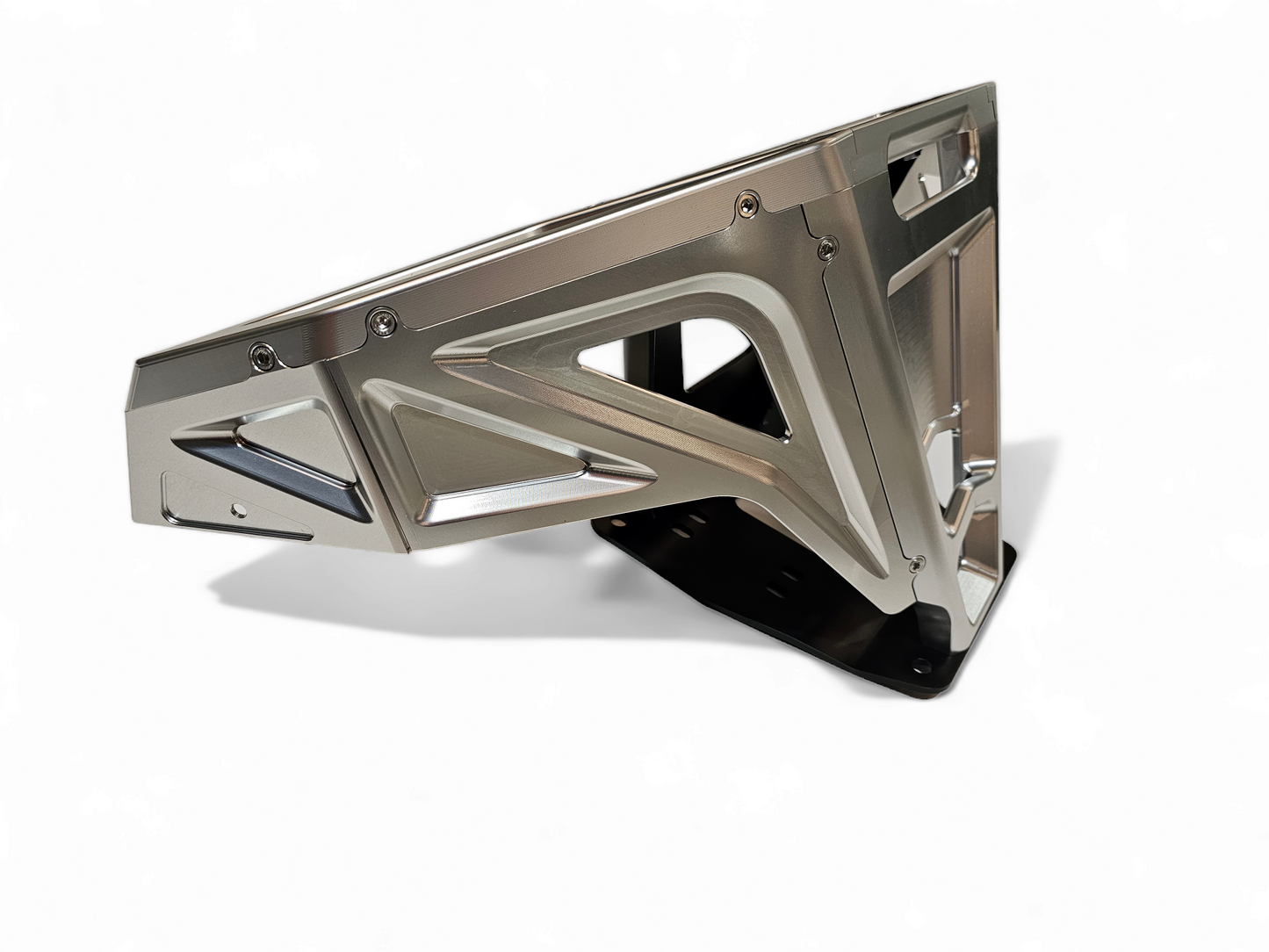 Polaris RZR Pro R / Pro S / Turbo R Machined Front Winch Bumper (Clear Anodized)
