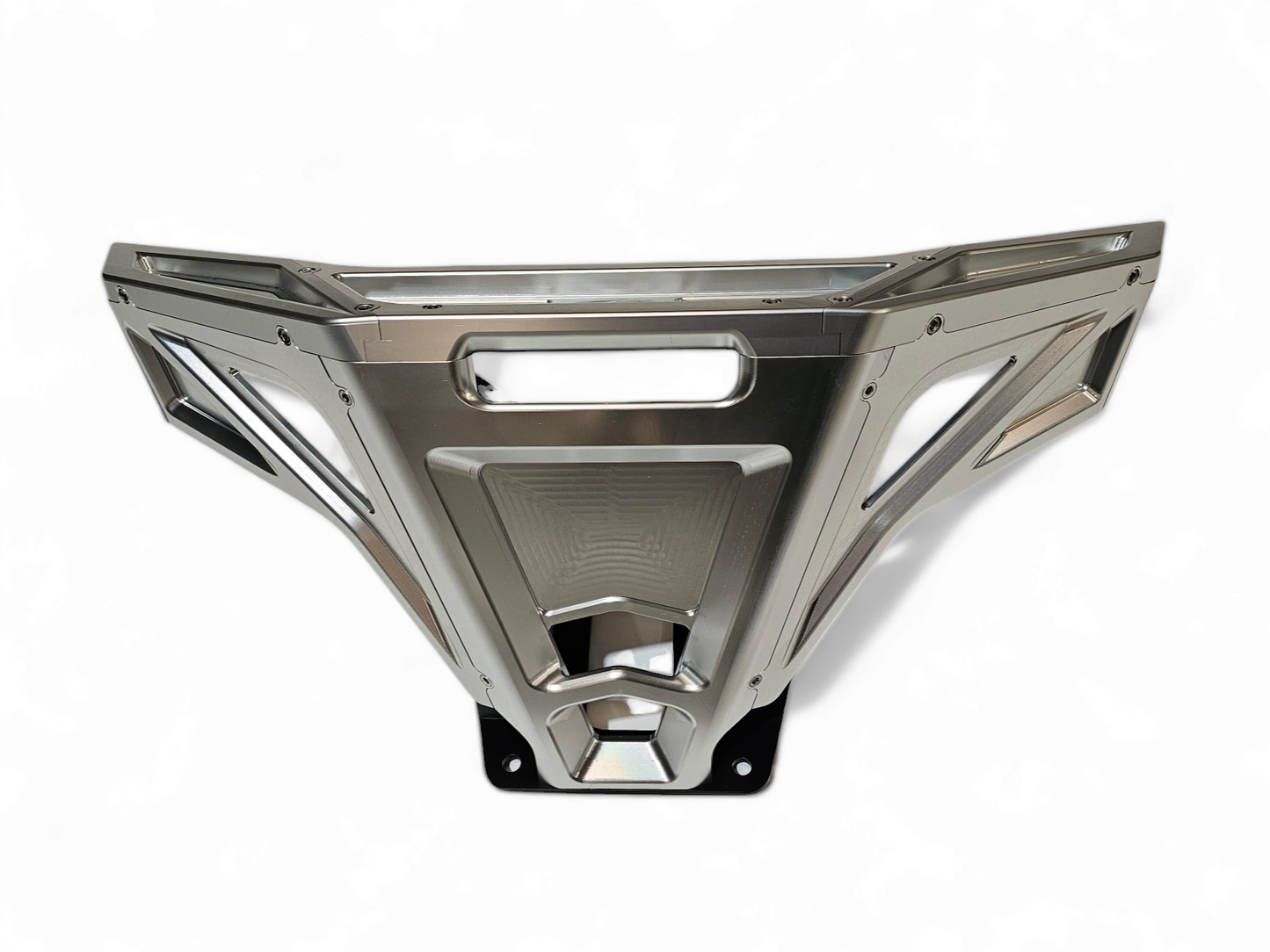 Polaris RZR Pro R / Pro S / Turbo R Machined Front Winch Bumper (Clear Anodized)