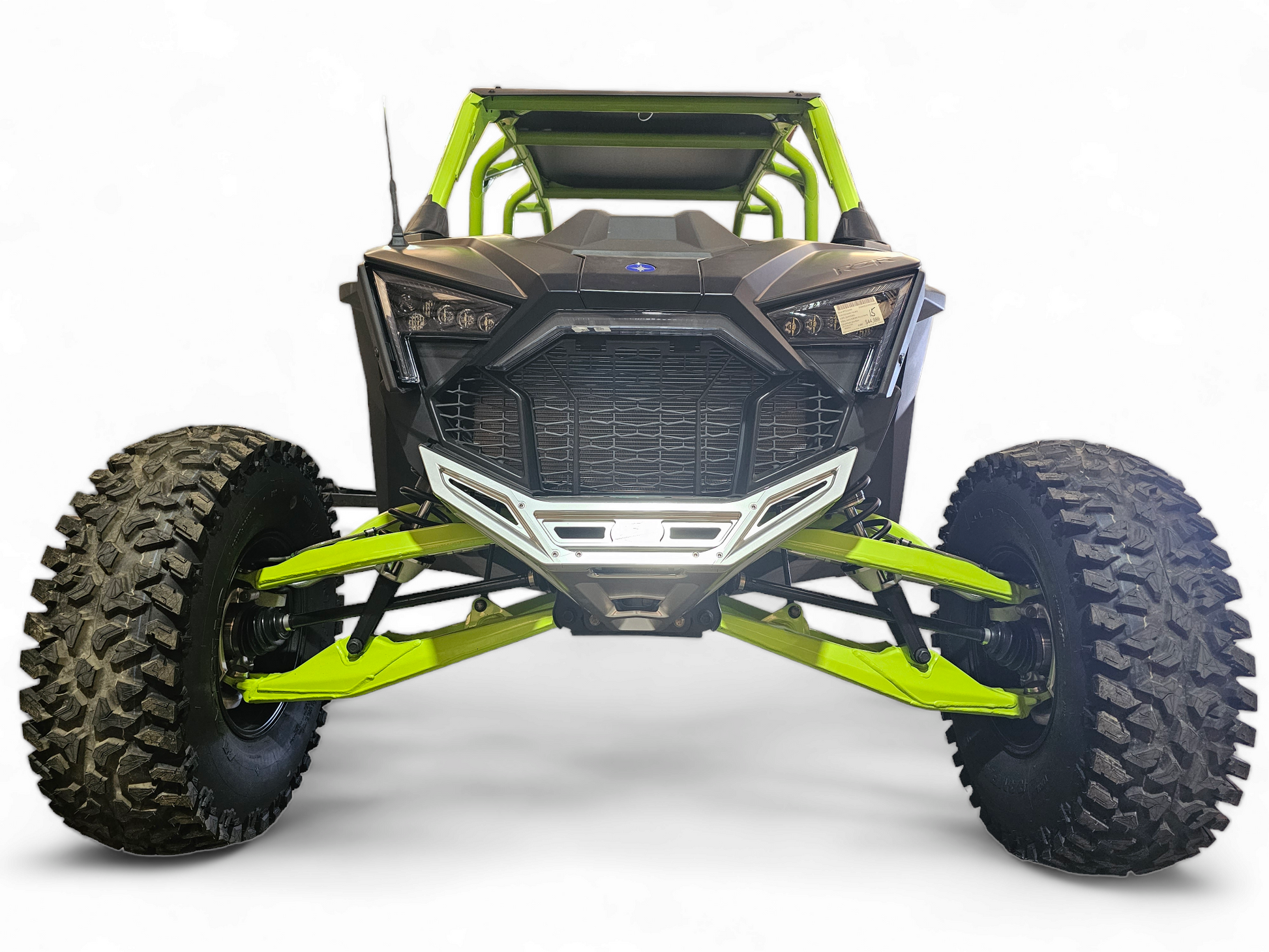 Polaris RZR Pro R / Pro S / Turbo R Machined Front Winch Bumper (Clear Anodized)