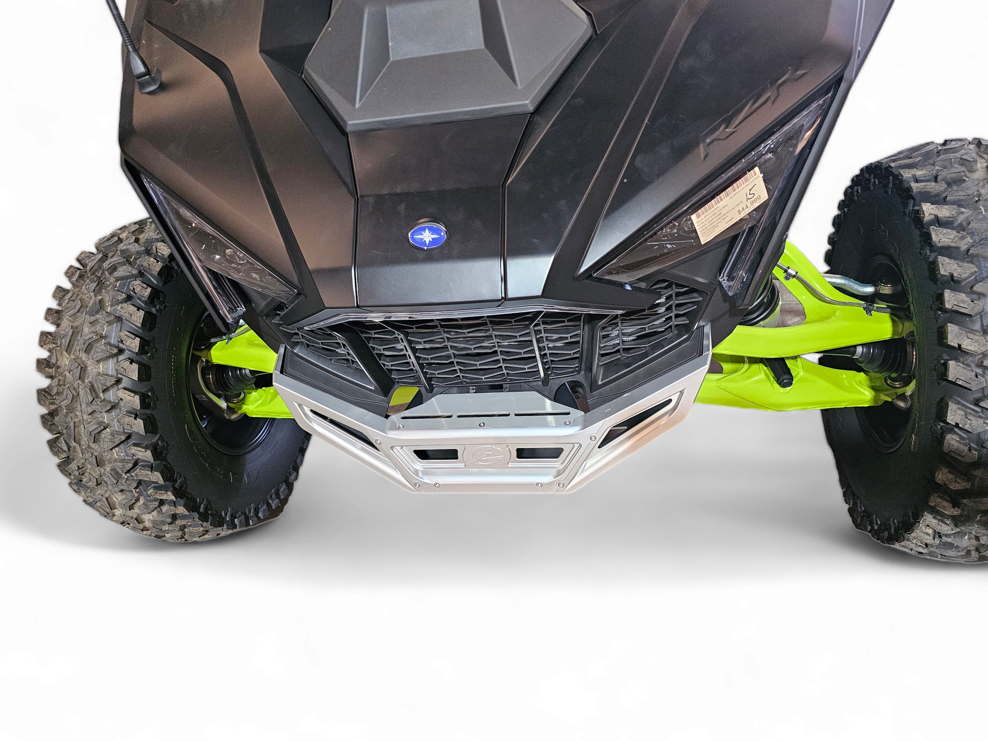Polaris RZR Pro R / Pro S / Turbo R Machined Front Winch Bumper (Clear Anodized)