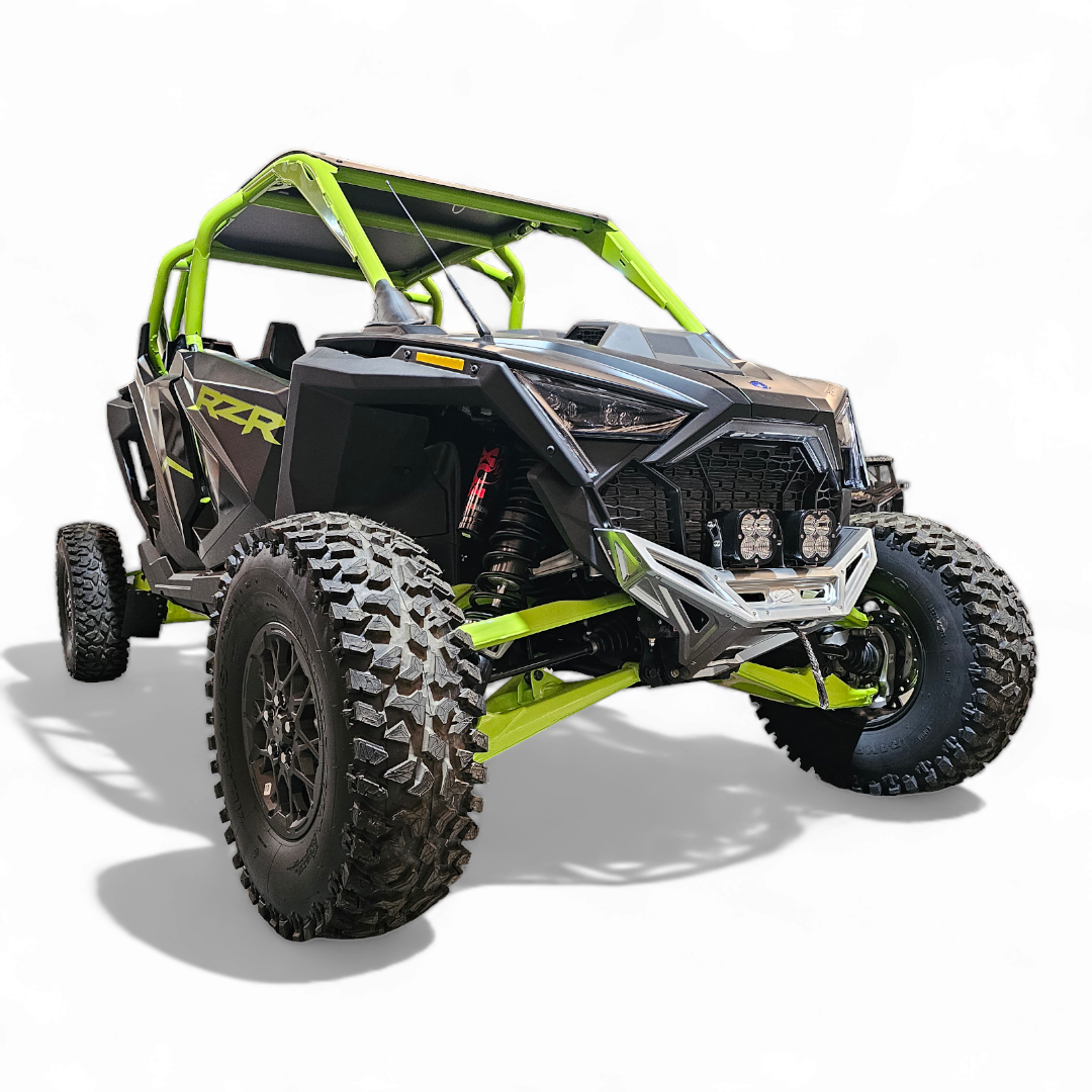 Polaris RZR Pro R / Pro S / Turbo R Machined Front Winch Bumper (Clear Anodized)