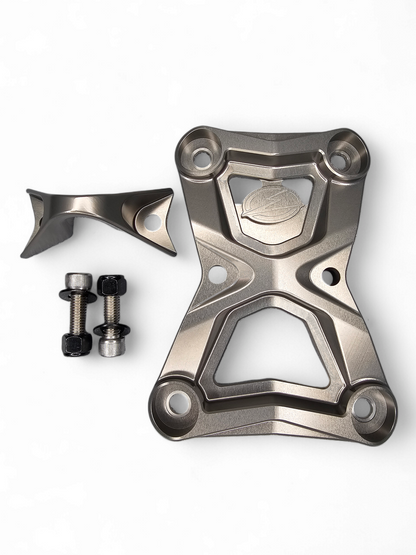 Polaris RZR Pro R / Turbo R Radius Rod Plate with Tow Hook (Gunmetal)