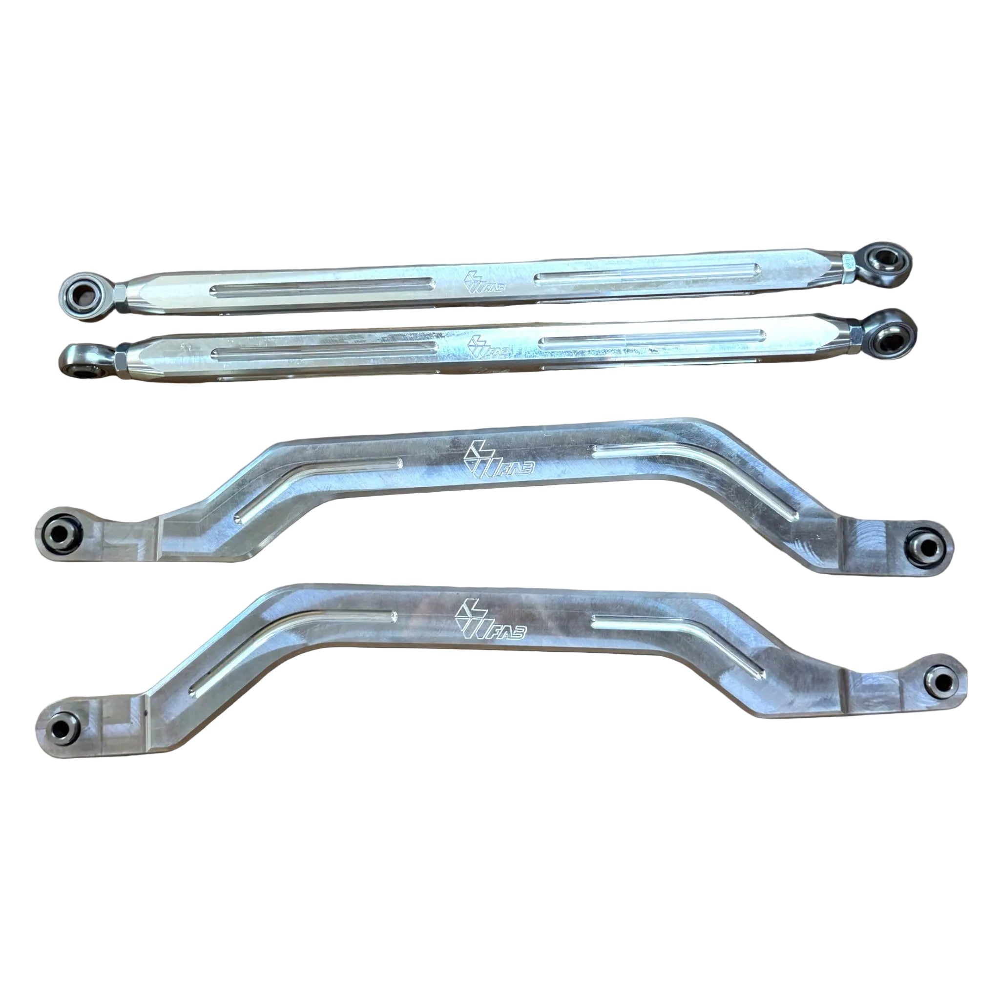 Polaris RZR XP 1000 / Turbo / RS1 2-Heim Radius Rods by L&W Fab, front view