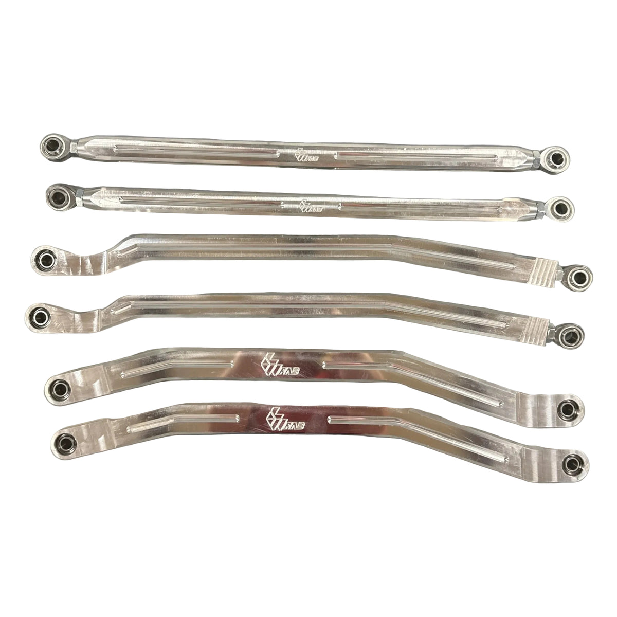 Can-Am Maverick X3 72" Adjustable Radius Rods by L&W Fab, front view