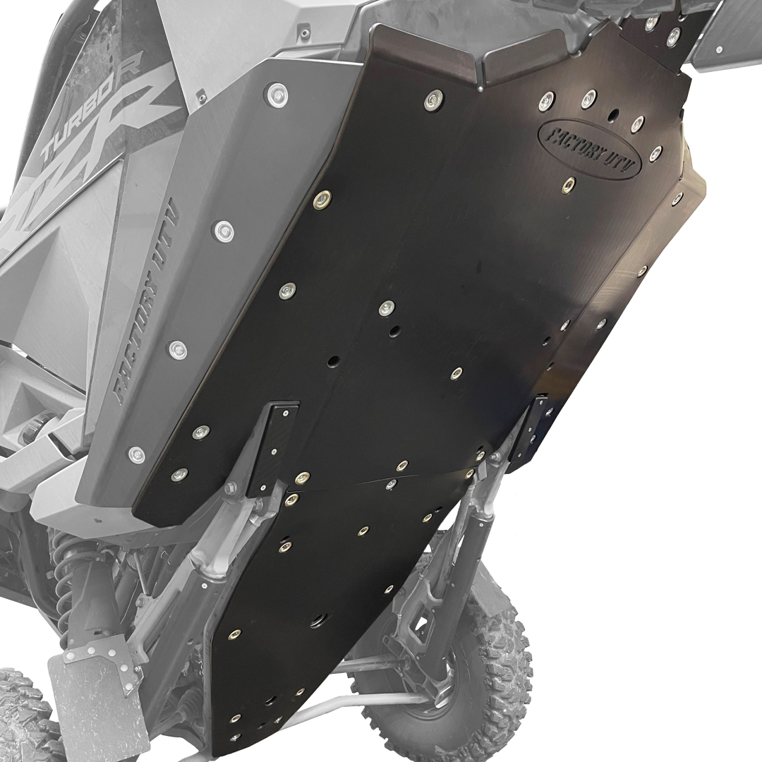 Polaris RZR Pro S / Turbo R 2-Seat UHMW Skid Plate by Factory UTV, front view