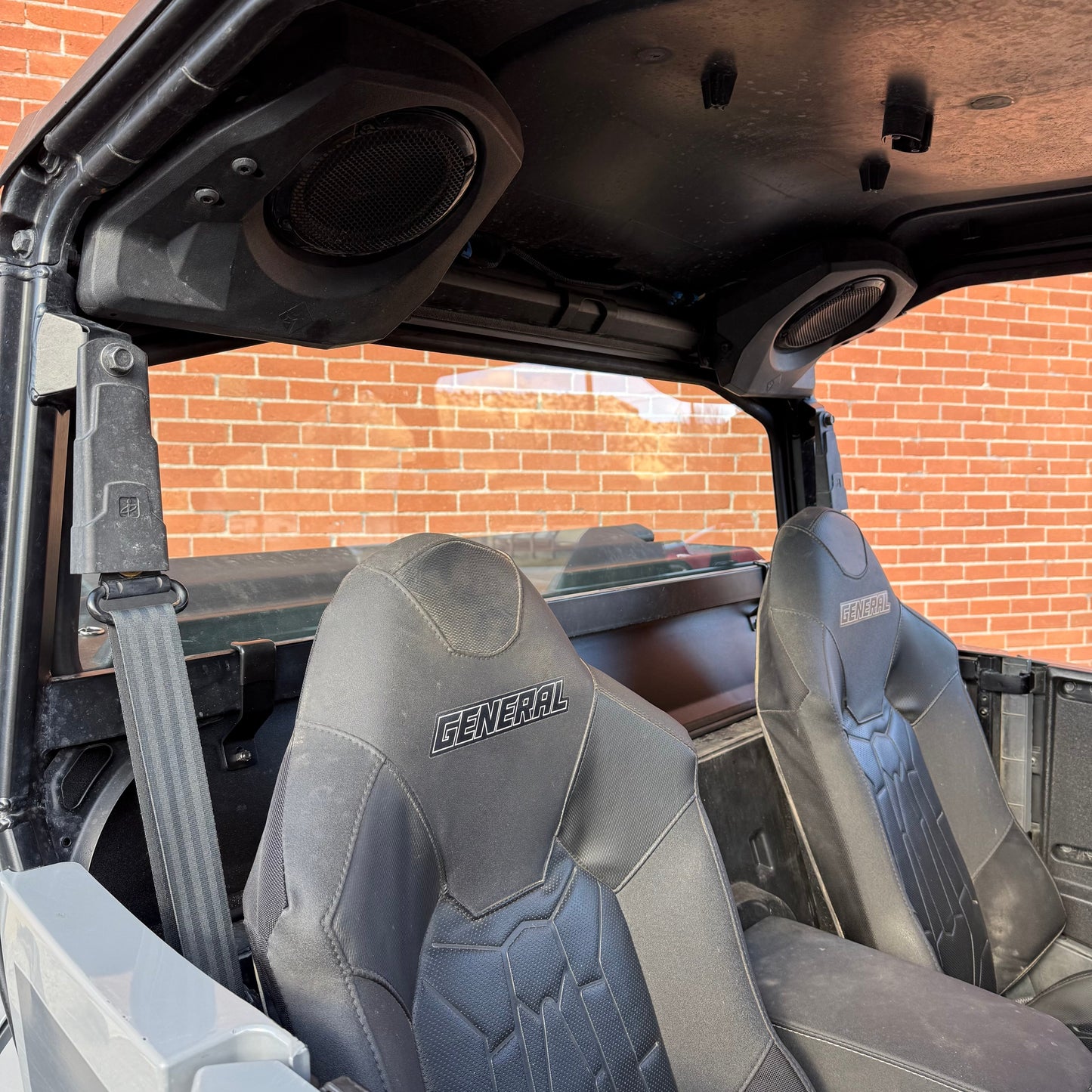 Polaris General Rear Glass Windshield Bent Metal Off-Road