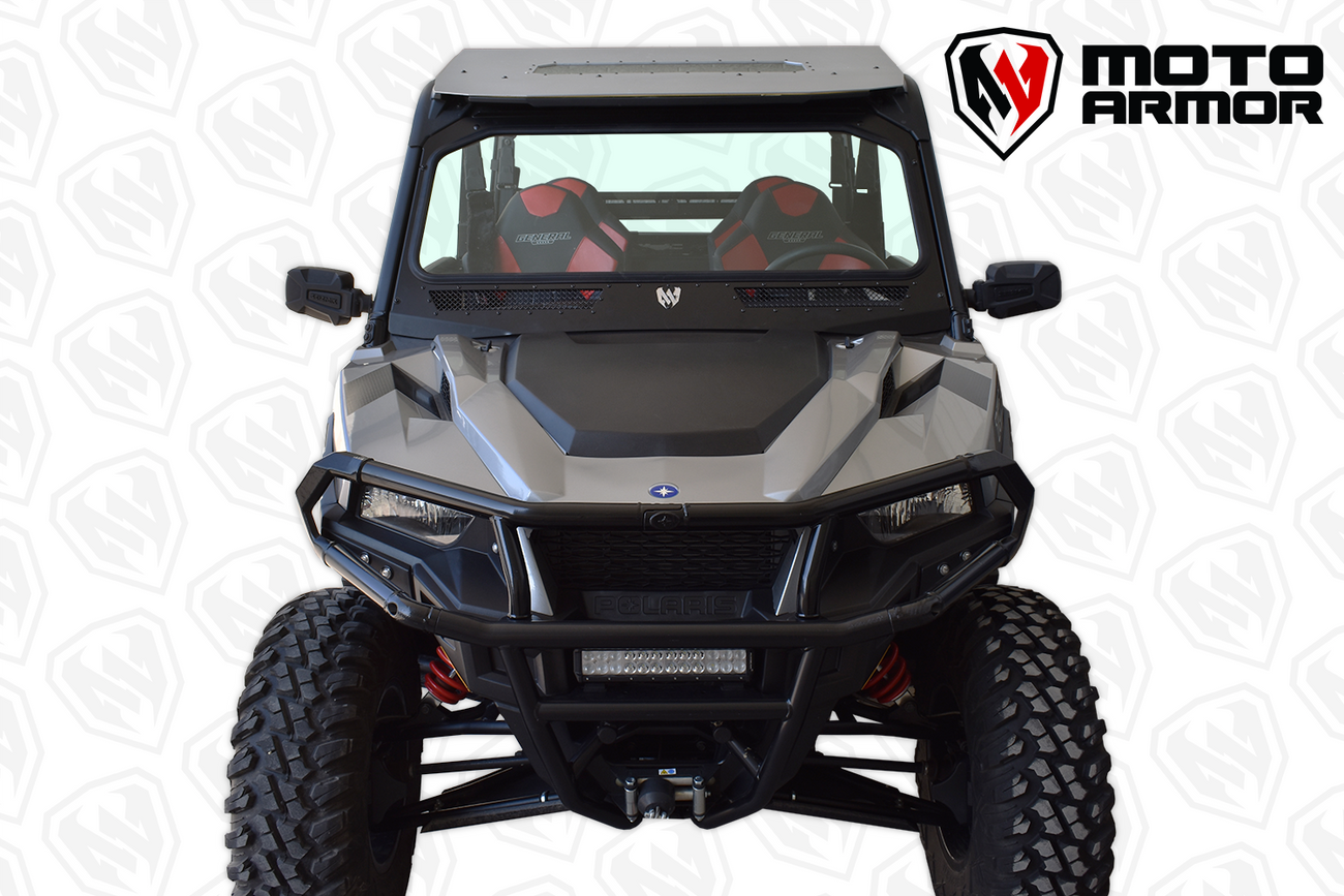 Polaris General Vented Full Glass Windshield Moto Armor