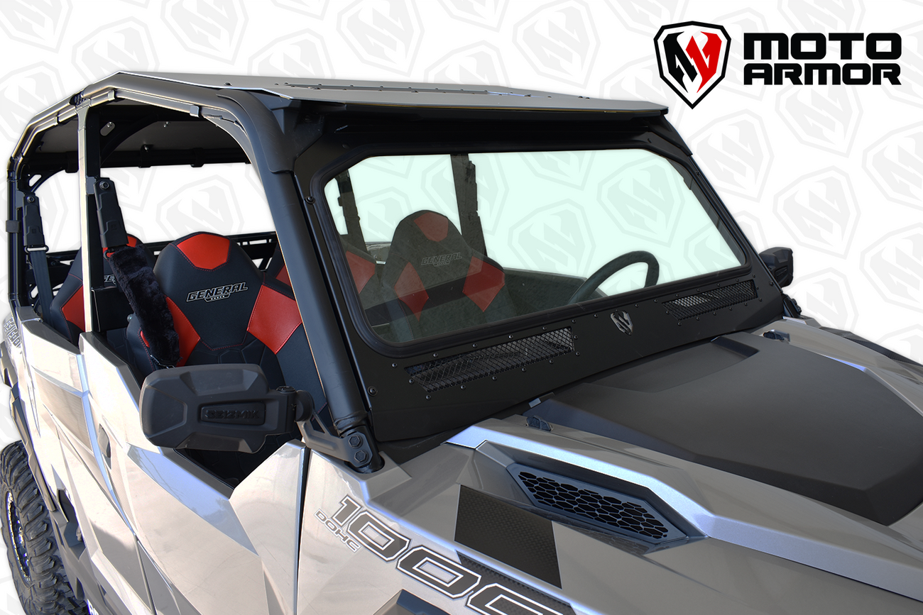 Polaris General Vented Full Glass Windshield Moto Armor