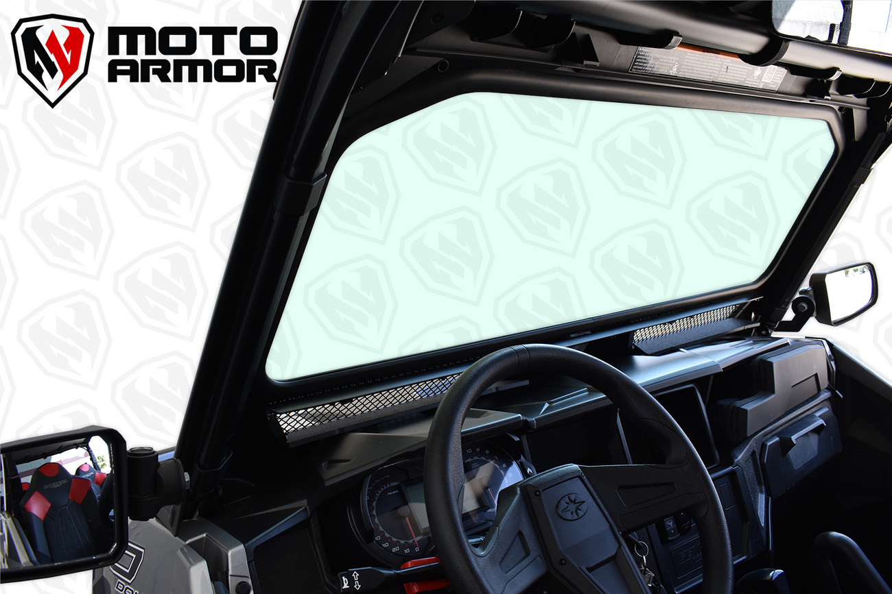 Polaris General Vented Full Glass Windshield Moto Armor
