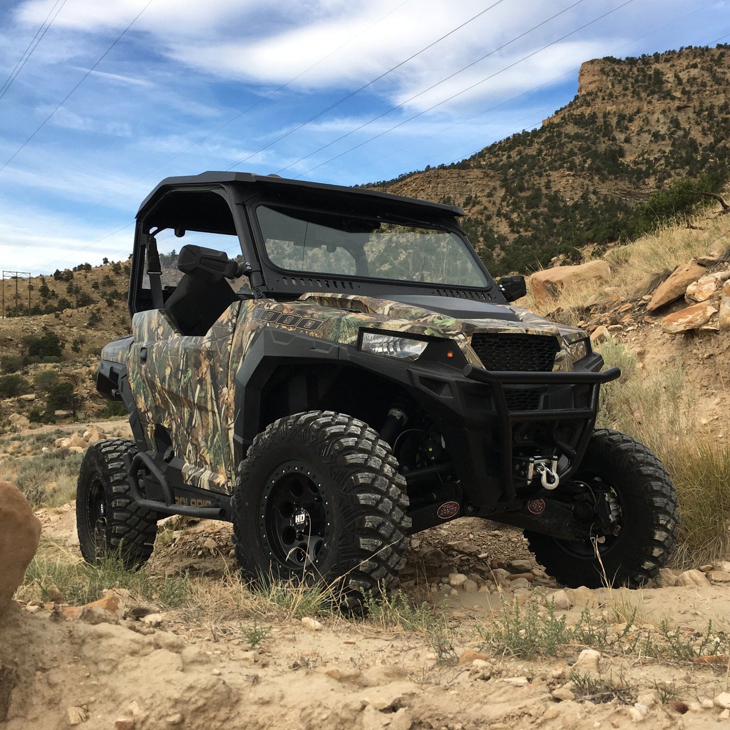 Polaris General Vented Glass Windshield 1.0 Bent Metal Off-Road