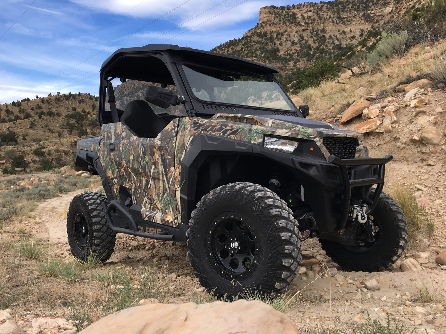 Polaris General Vented Glass Windshield 1.0 Bent Metal Off-Road
