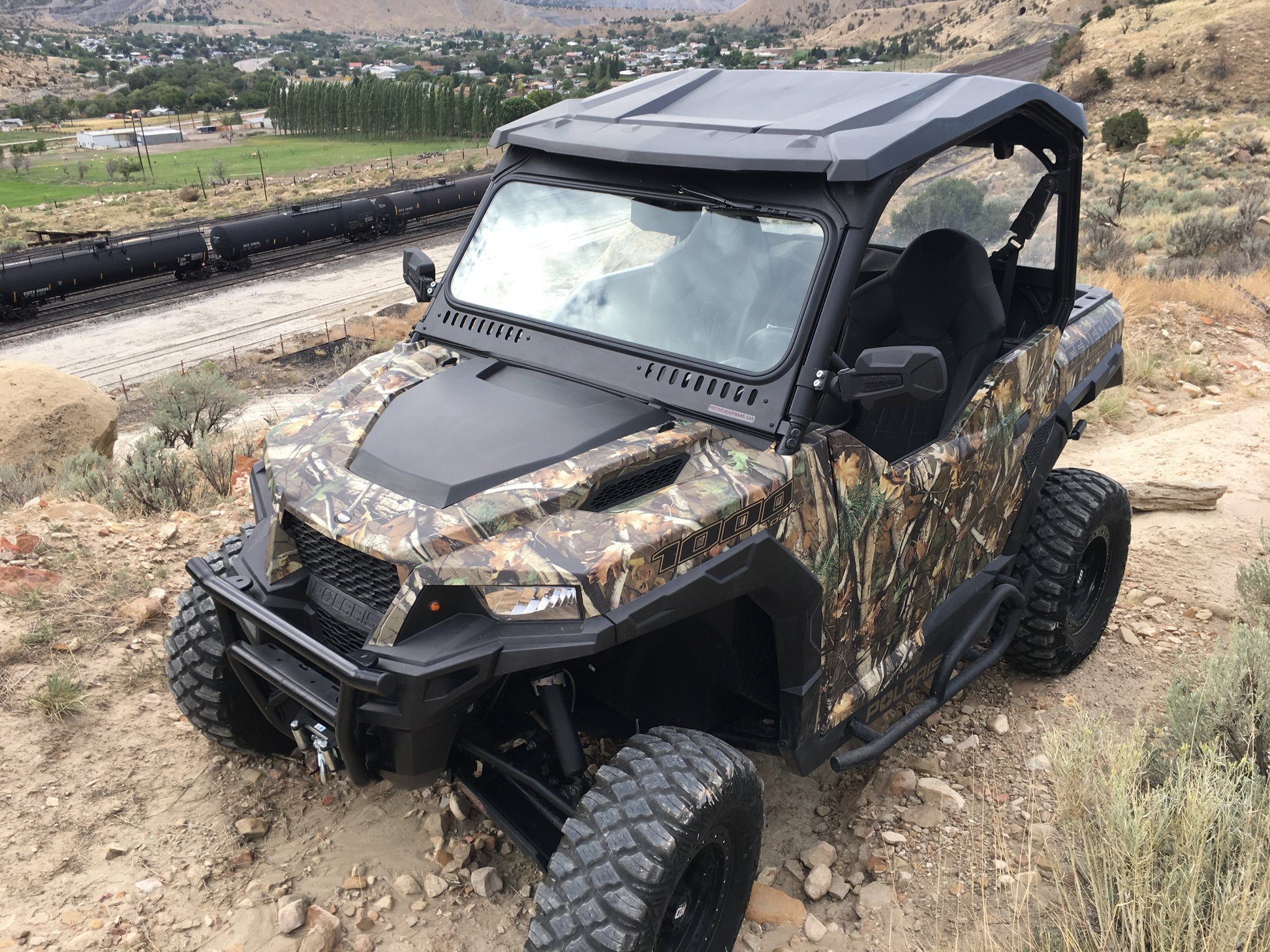 Polaris General Vented Glass Windshield 1.0 Bent Metal Off-Road