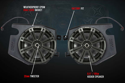Polaris RZR (2014-2023) Front Kick 6.5" Speaker Pods SSV Works