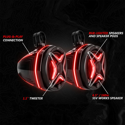 Polaris RZR Pro (2020-2024) V-Spec 5 Speaker System SSV Works
