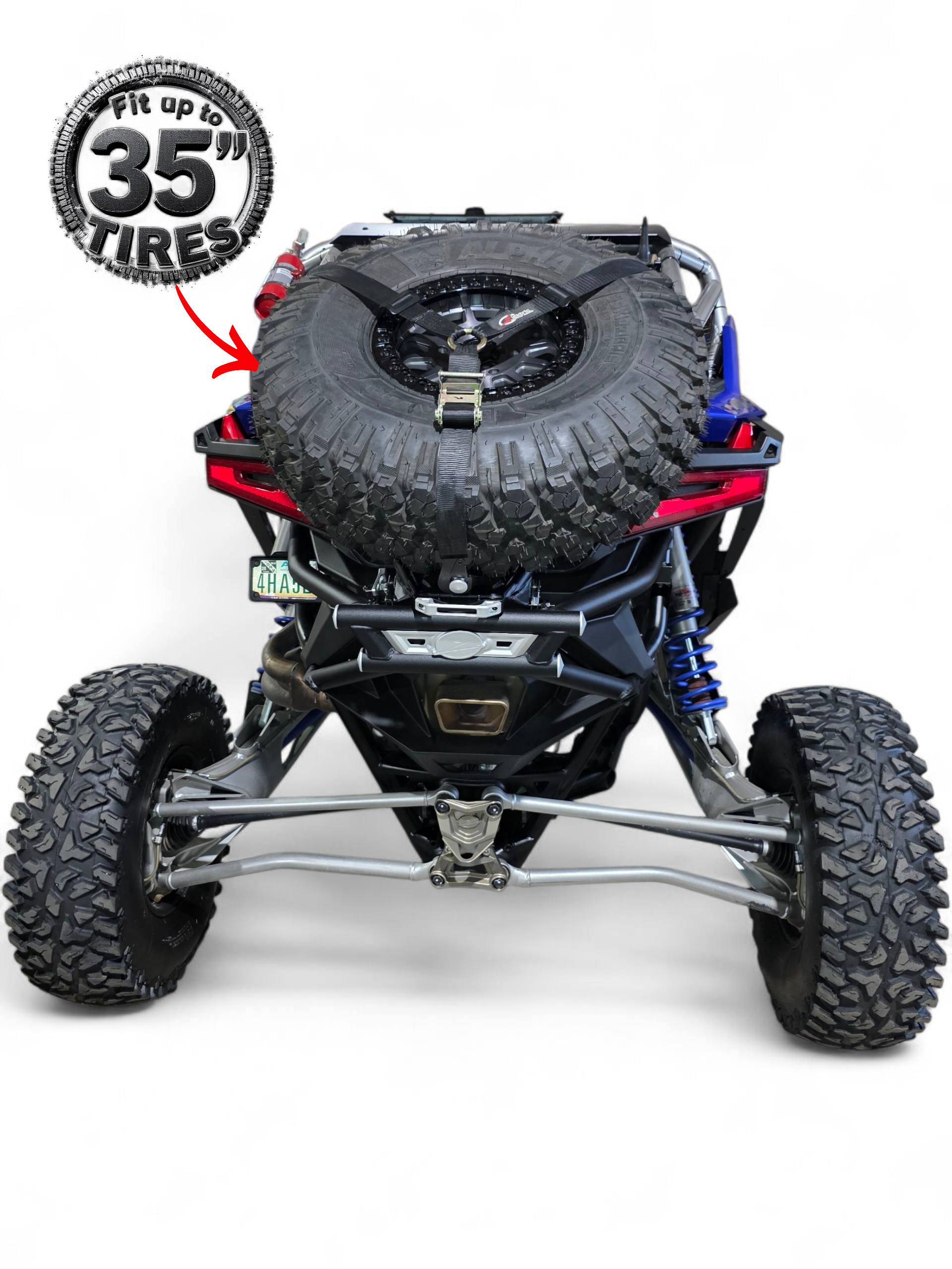 Polaris RZR Pro R Amp Tire Rack Rear Bumper