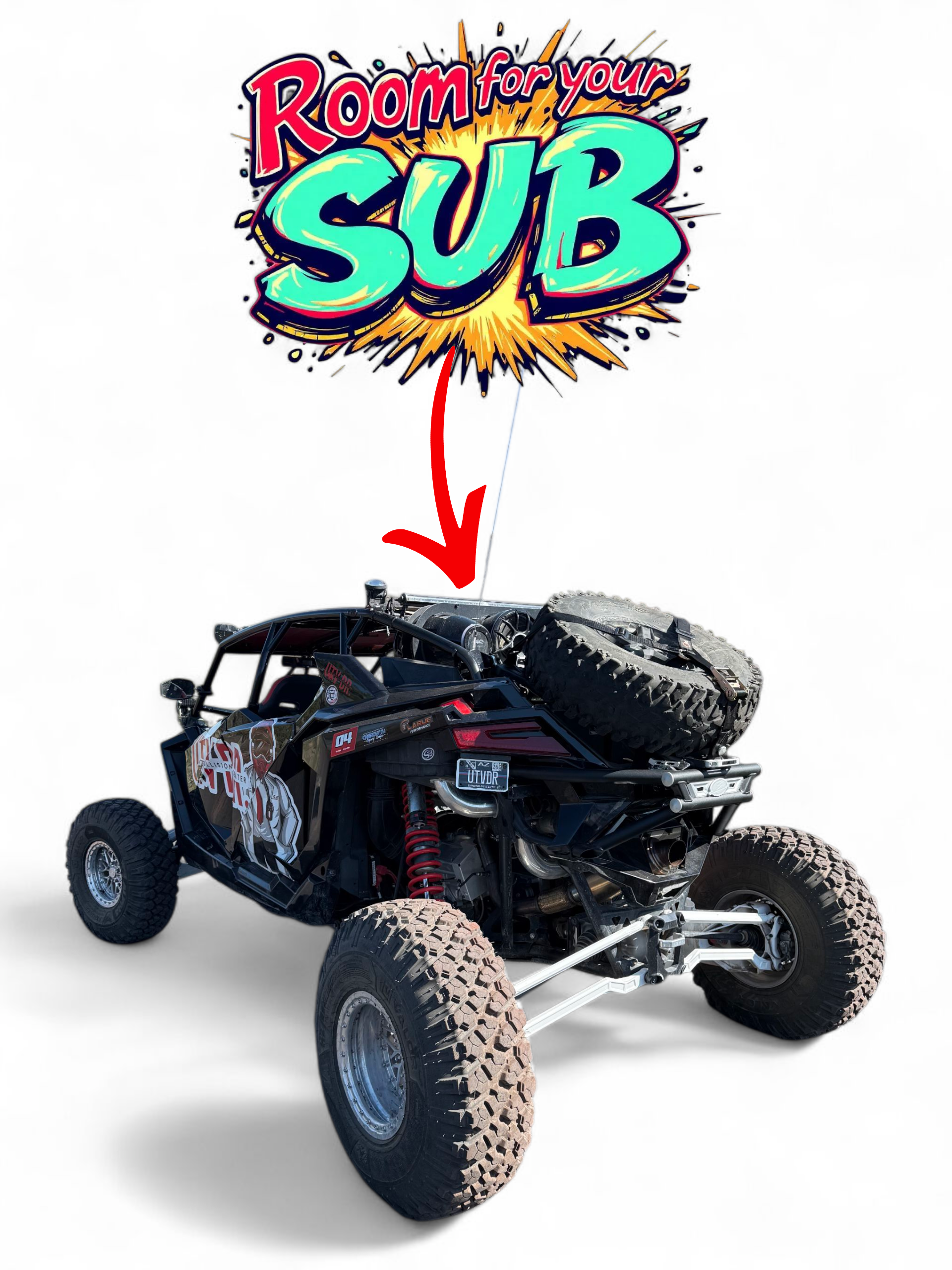 Polaris RZR Pro R Amp Tire Rack Rear Bumper