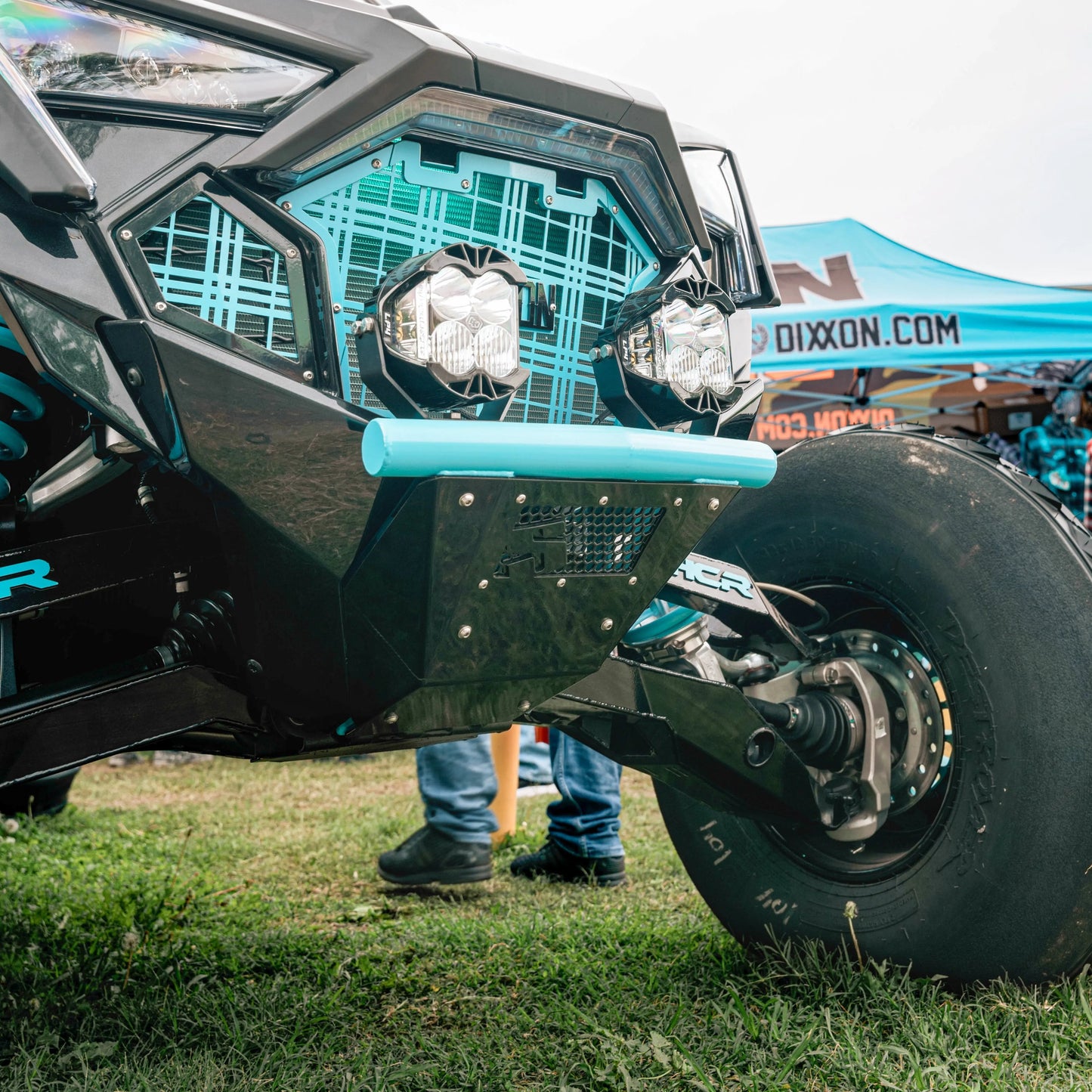 Polaris RZR Pro R/Pro S/Turbo R Pre-Runner Single Tube Front Bumper Installed Close Up