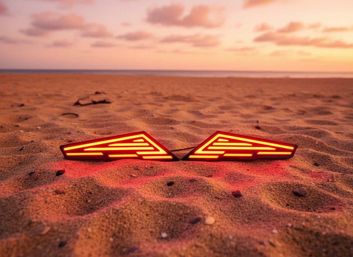 Polaris RZR Pro R / Pro XP / Turbo R Billet LED Tail Light Marshin Whips