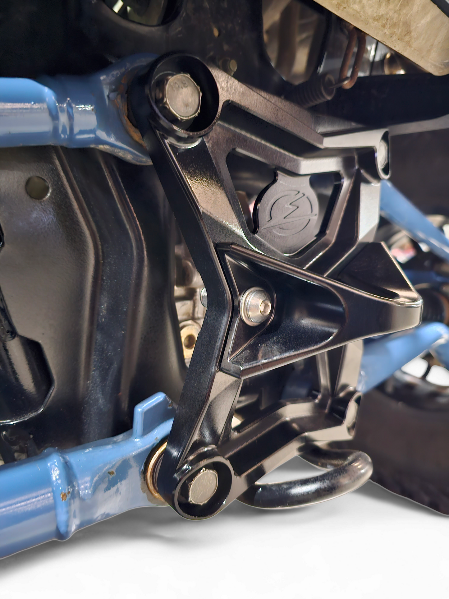 Polaris RZR Pro XP Radius Rod Plate with Tow Hook (Black)