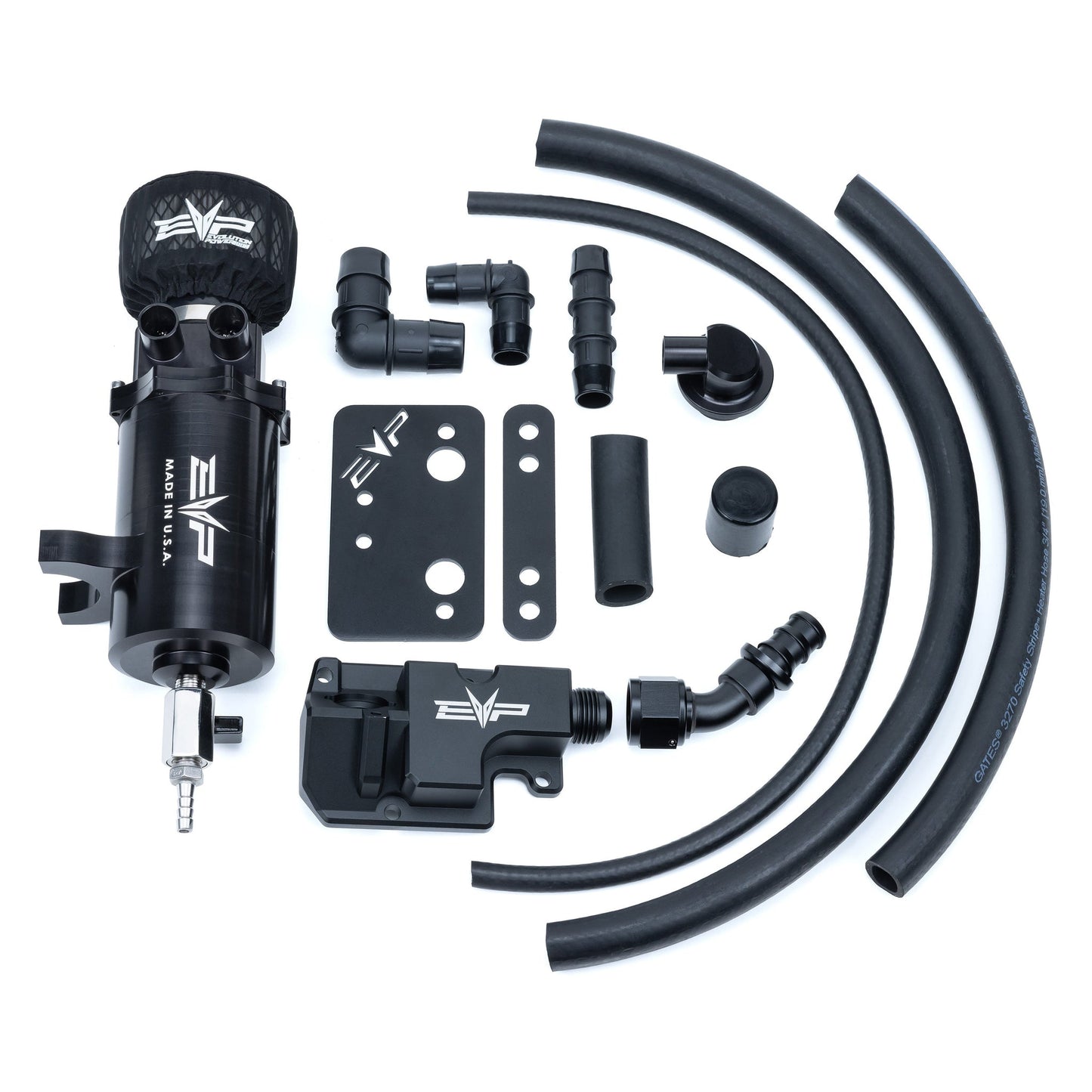Polaris RZR Turbo Air/Oil Separator Catch Can Kit Evolution Powersports
