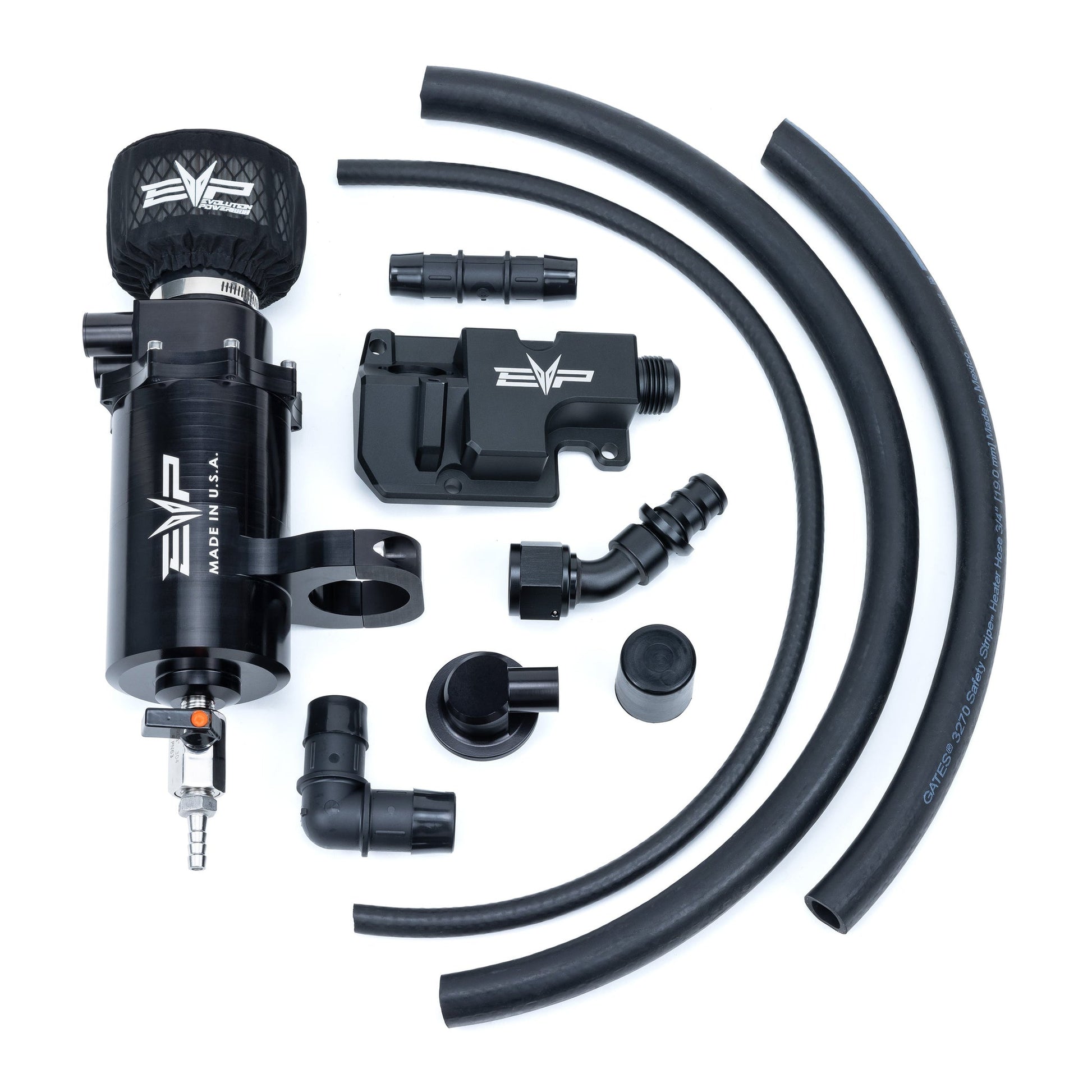 Polaris RZR Turbo Air/Oil Separator Catch Can Kit Evolution Powersports