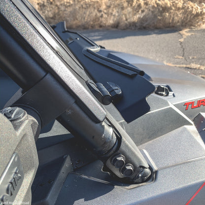 Polaris RZR Turbo S Vented Glass Windshield Bent Metal Off-Road