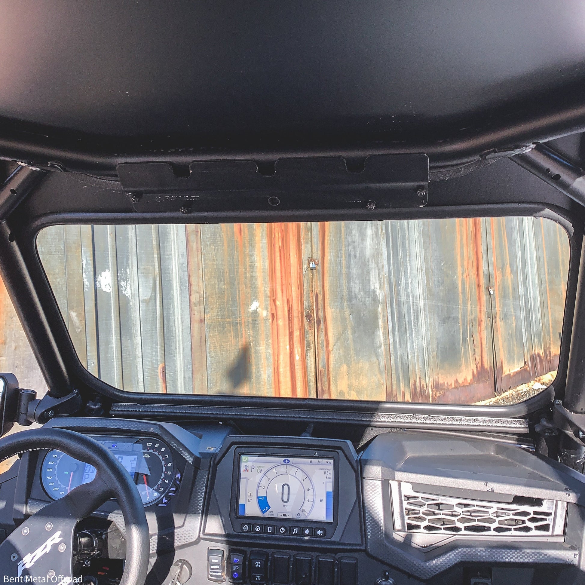 Polaris RZR Turbo S Vented Glass Windshield Bent Metal Off-Road