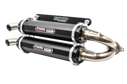 Polaris RZR XP Turbo / Turbo S Slip-On Exhaust Trinity Racing Black