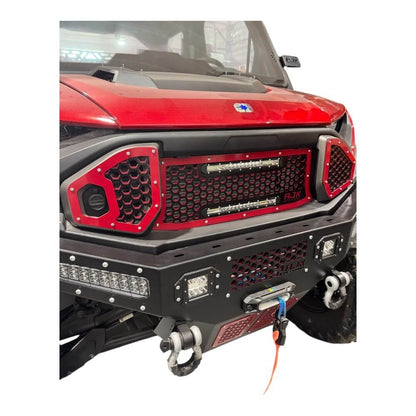 Polaris Ranger XD 1500 Front Grille with Lights AJK Offroad