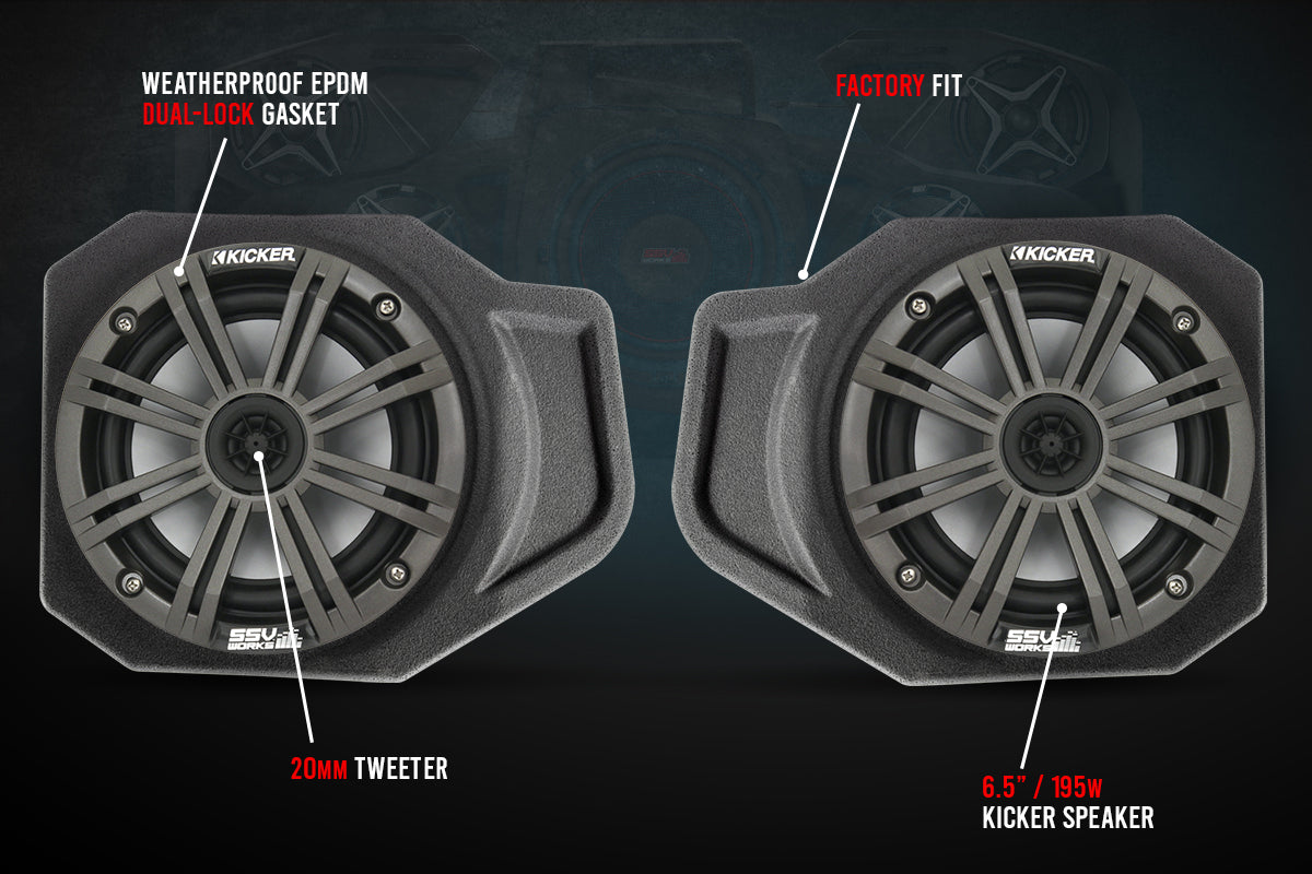 Polaris Ranger XP 1000 6.5" Front Speaker Pods SSV Works