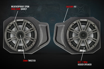 Polaris Ranger XP 1000 6.5" Front Speaker Pods SSV Works