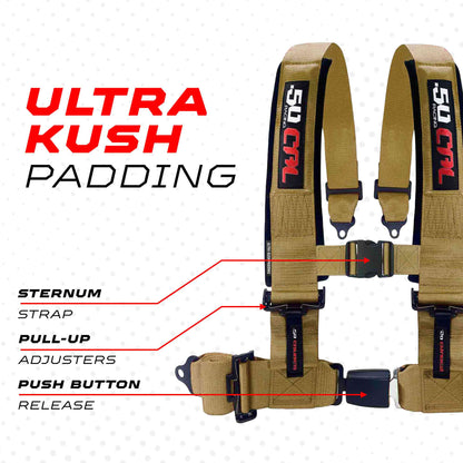 Pro Series 2" & 3" 4 point Harness with push button release