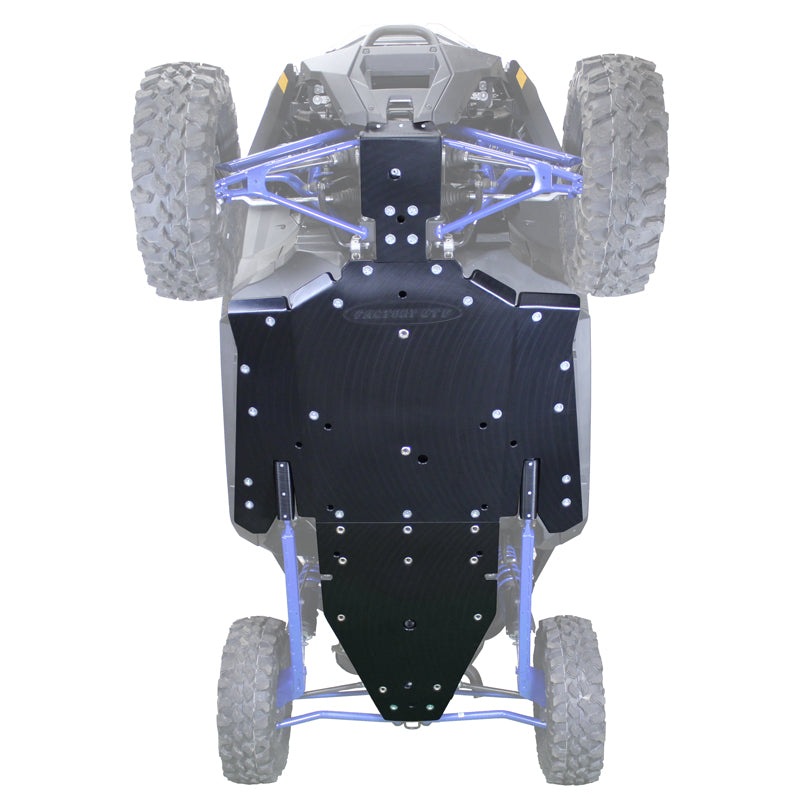 Polaris RZR Pro XP 2-Seat UHMW Skid Plate by Factory UTV, front view