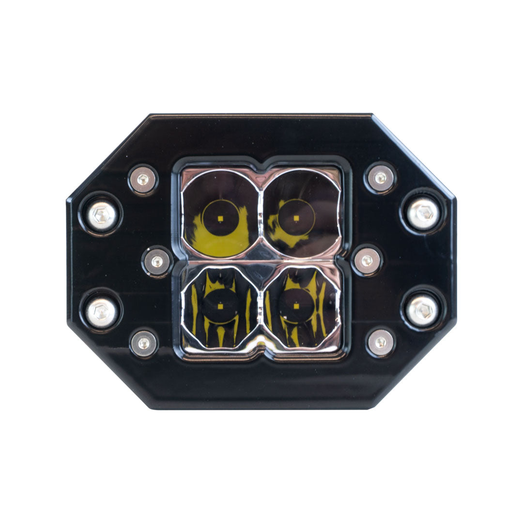 Quattro Flush Mount Clear LED Pod Lights (Pair) Heretic