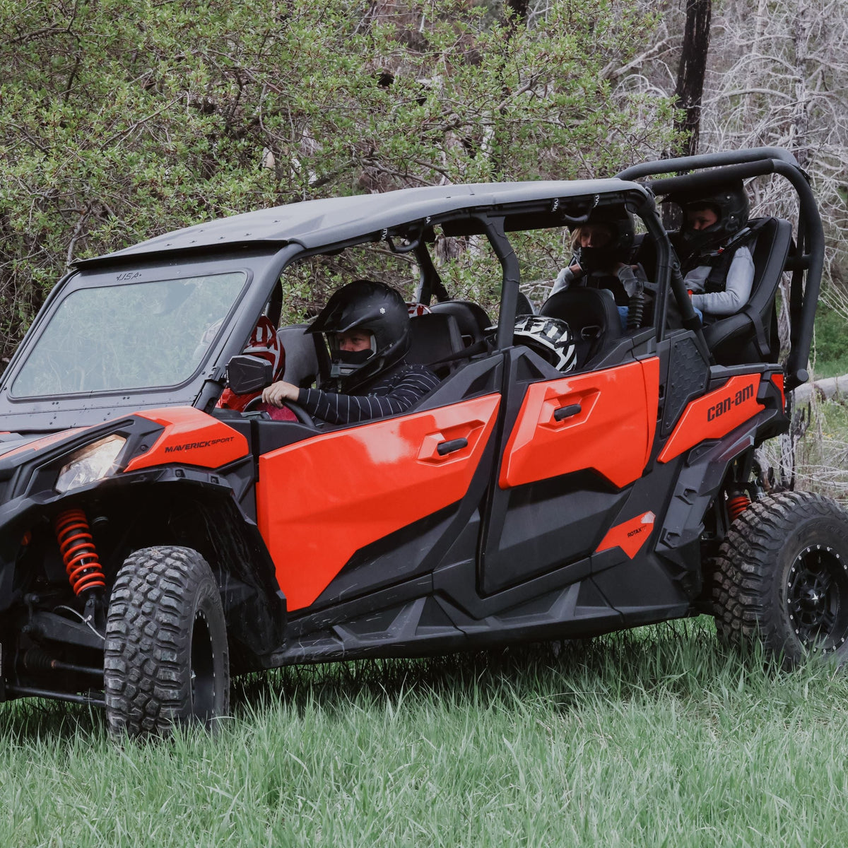 Can-Am Maverick Sport MAX Rear Bench Seat with Harnesses | UTVMA