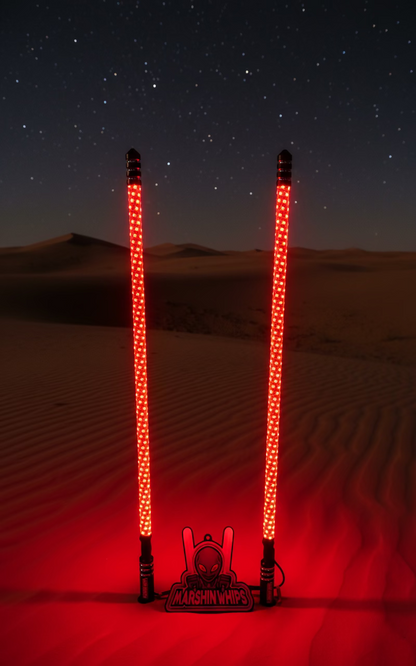 RGBW LED Whip Set with Brake & Turn Signals Marshin Whips