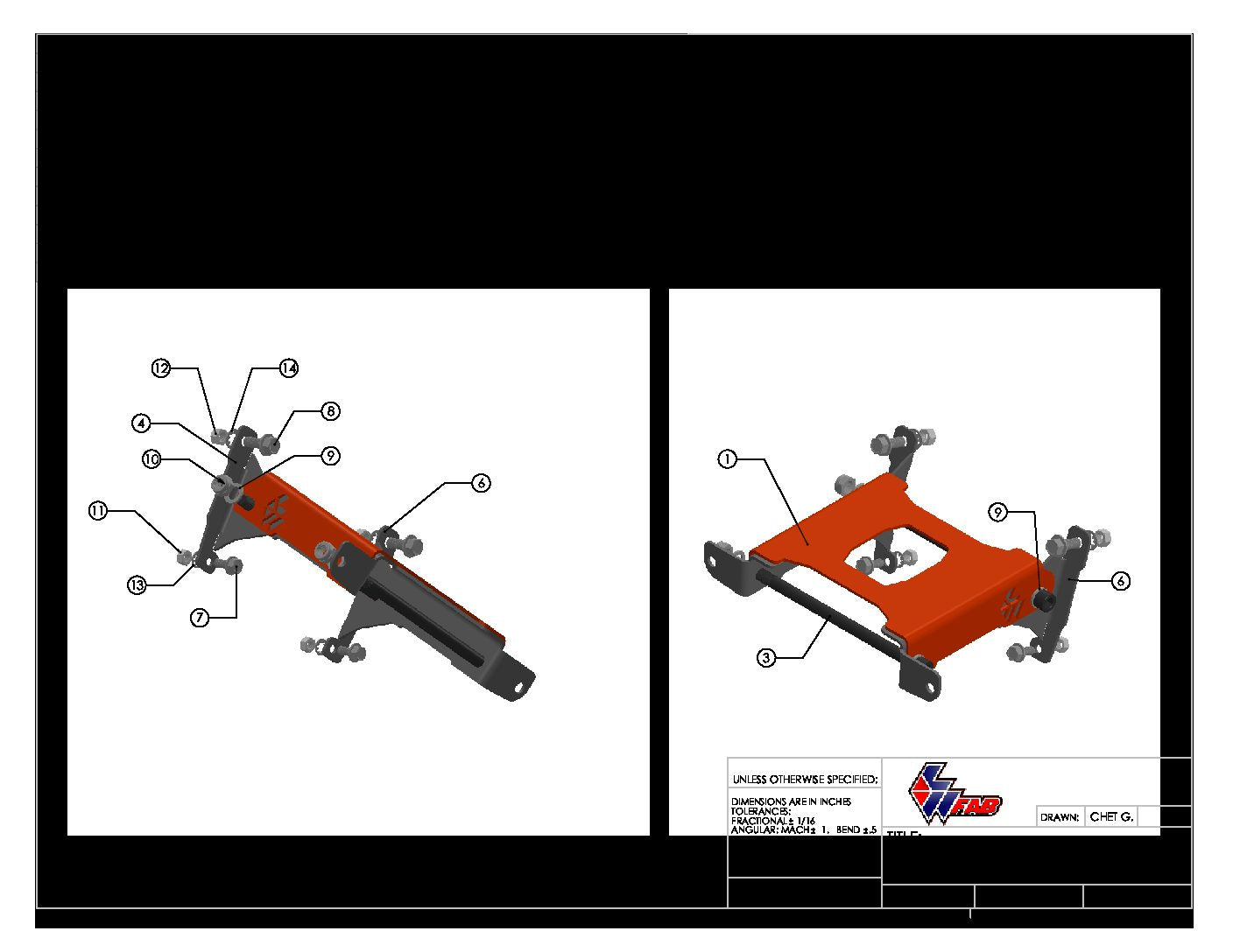 Polaris RZR RS1 Differential Plate