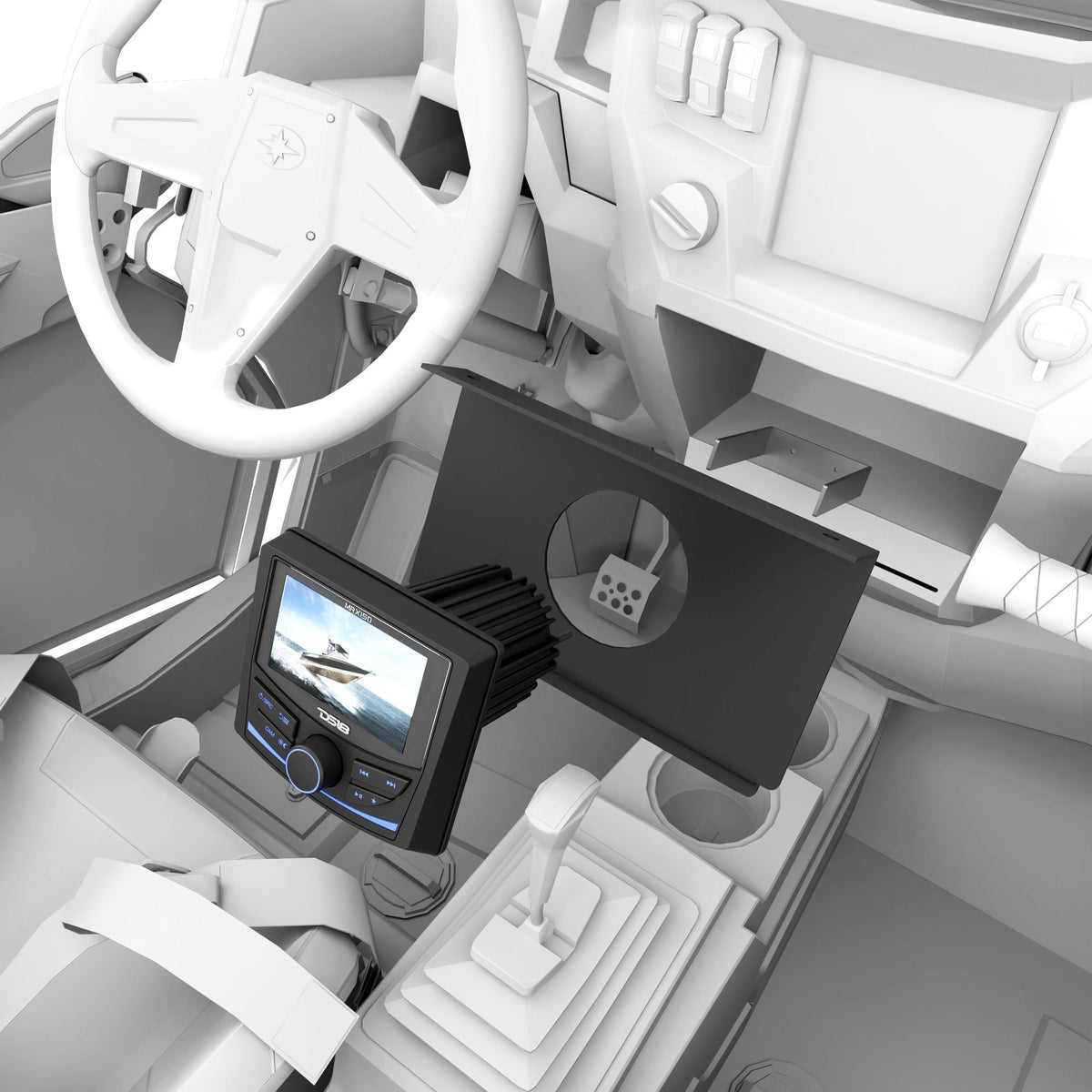 Polaris RZR Dash Pocket Stereo Mounting Bracket | DS18