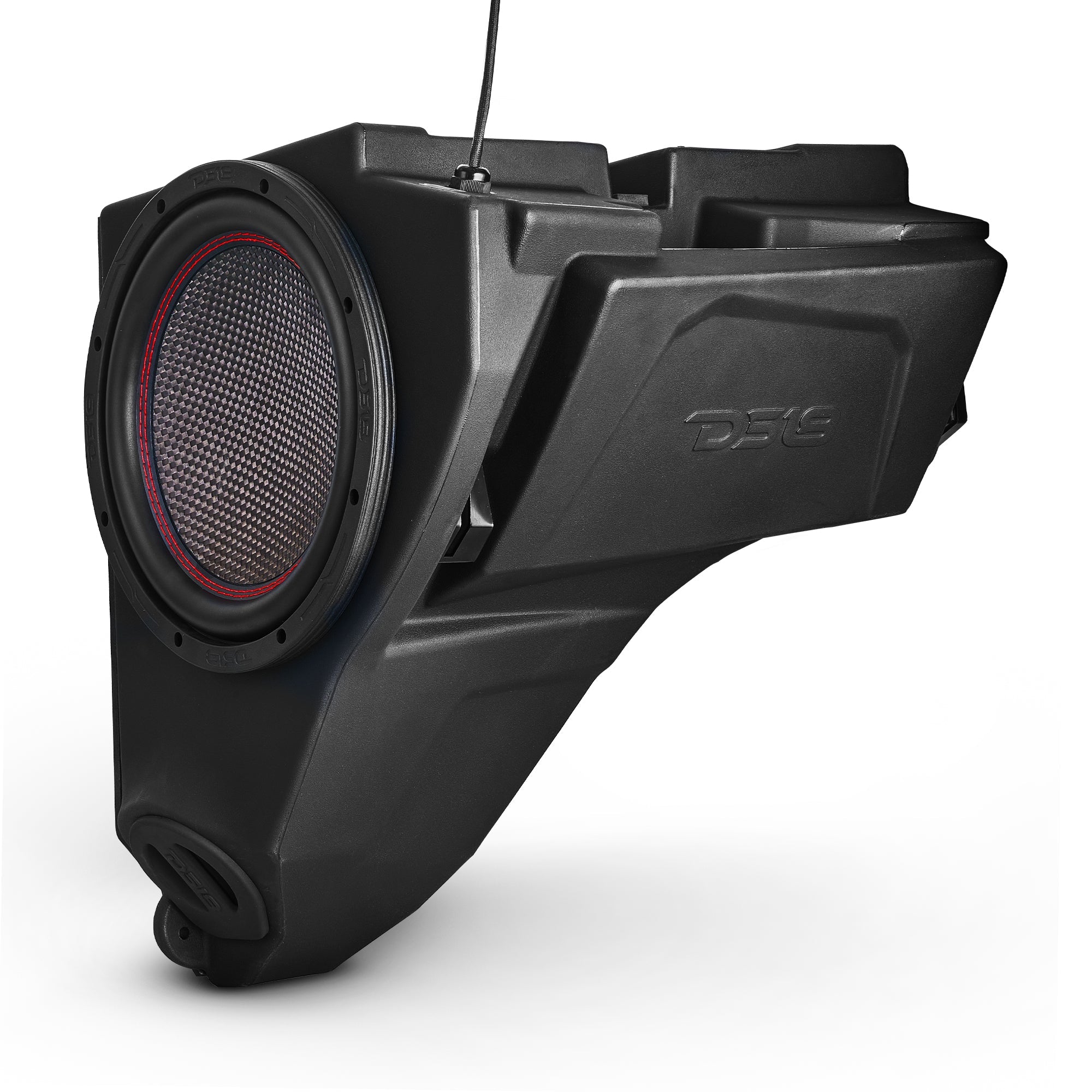 Polaris RZR Glove Box 10" Subwoofer Loaded Enclosure by DS18, front view