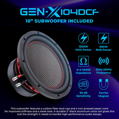 Polaris RZR Pro R / Pro XP / Turbo R Under Dash 10” Subwoofer Loaded Enclosure | DS18