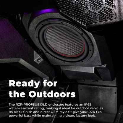 Polaris RZR Pro R / Pro XP / Turbo R Under Dash 10” Subwoofer Loaded Enclosure | DS18