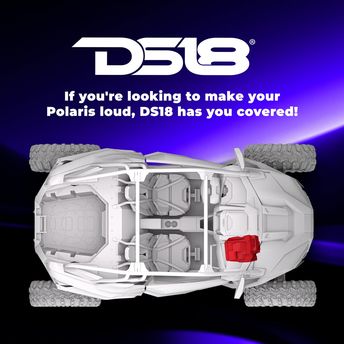Polaris RZR Pro R / Pro XP / Turbo R Under Dash 10” Subwoofer Loaded Enclosure | DS18