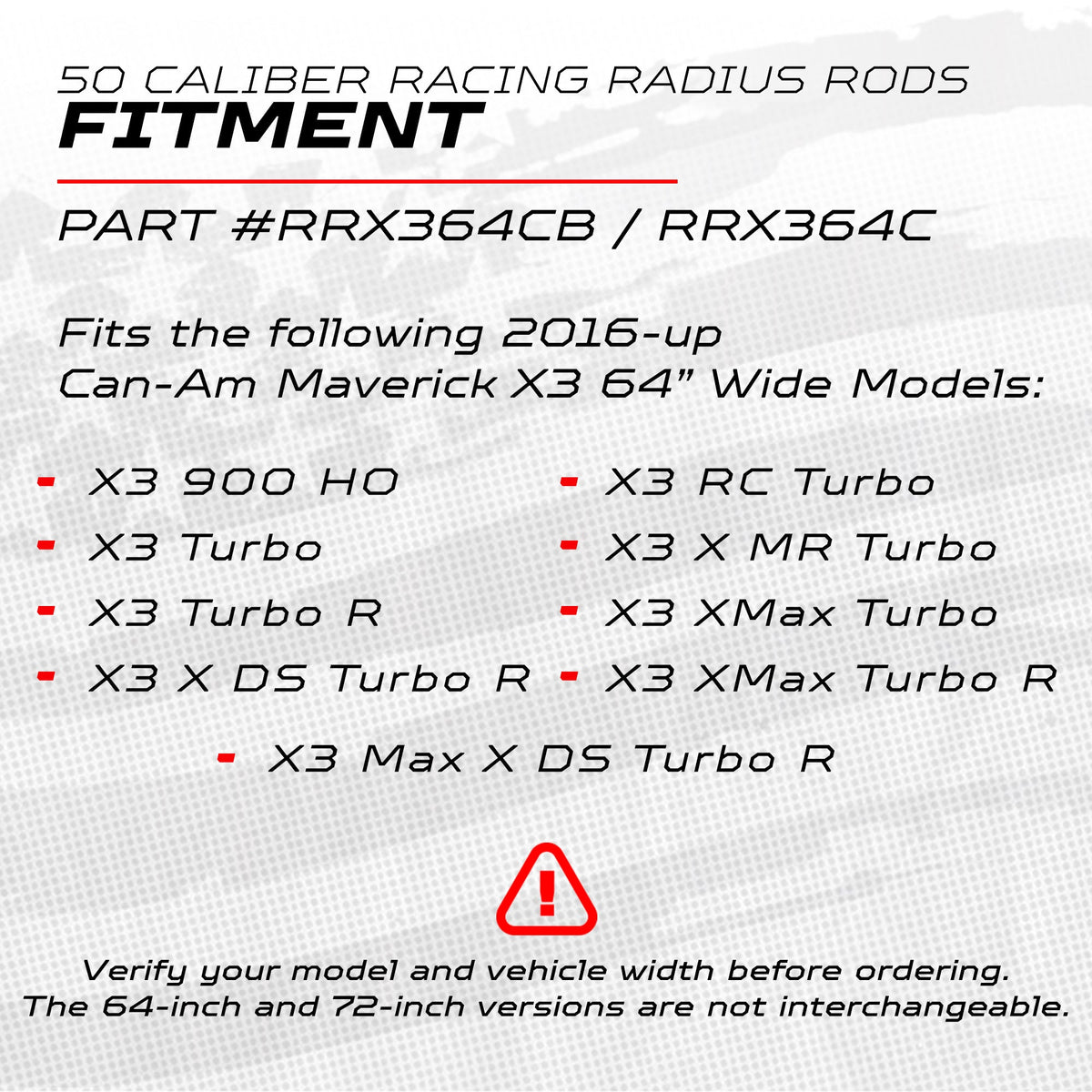 Can-Am Maverick X3 Heavy Duty Radius Rods | 50 Caliber Racing