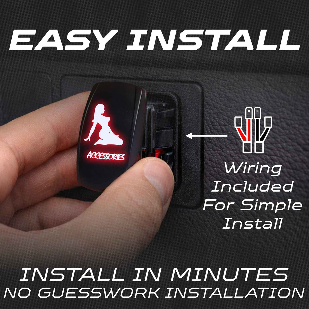 Waterproof Rocker Switch On/Off | 50 Caliber Racing